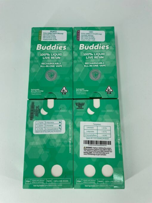 Buddies live resin disposable vape